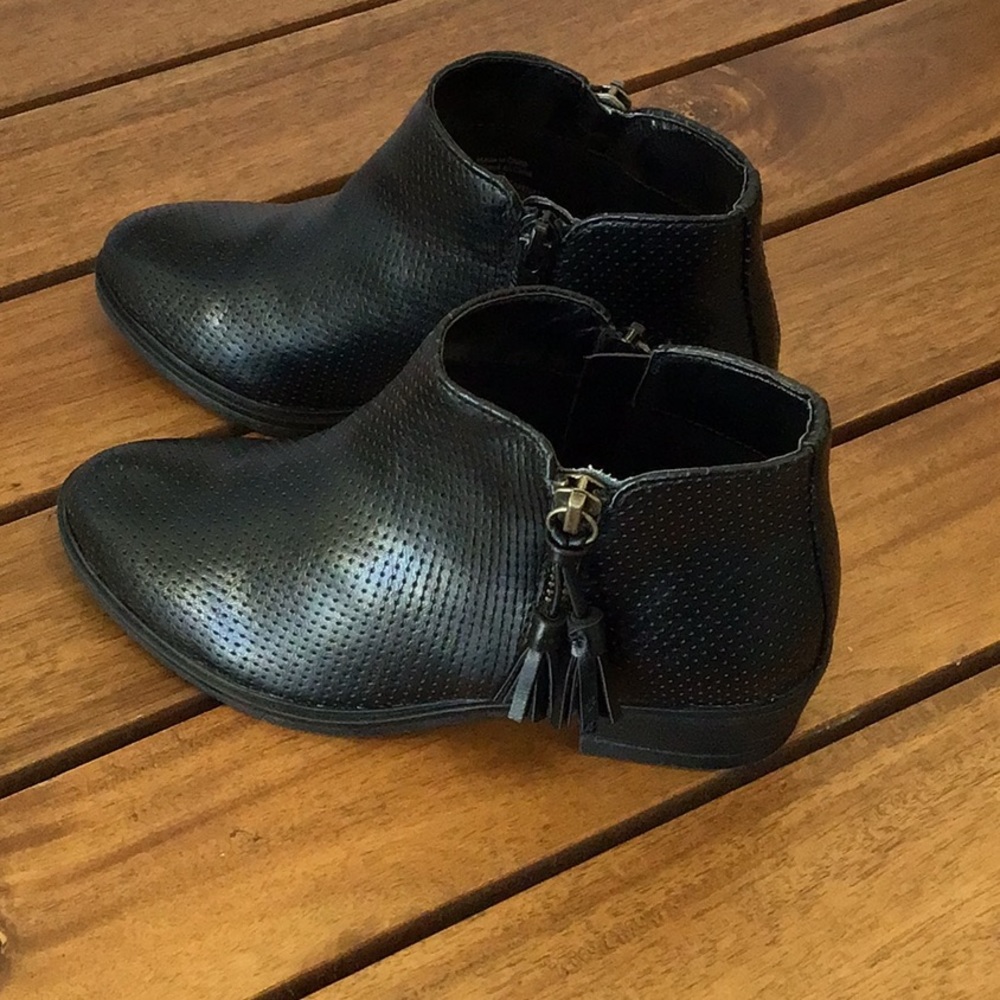 Kids Black Ankle Boots